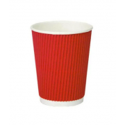 Стакани гофровані Ripple червоні 450 мл 20 штук