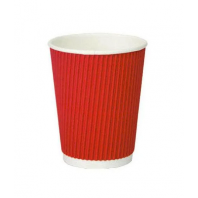Стакани гофровані Ripple червоні 450 мл 20 штук Стакани гофровані Ripple червоні 450 мл 20 штук