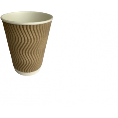 Стакан гофрированный 250 мл двухслойный бурый Евро 30 штук Стакан гофрированный 250 мл двухслойный бурый Евро 30 штук