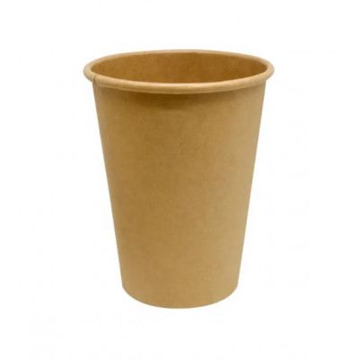 Стакан паперовий 400 мл крафт D90 50 штук Стакан паперовий 400 мл крафт D90 50 штук