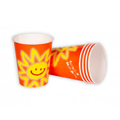 Стакан бумажный 175 мл цветной 100 штук Стакан бумажный 175 мл цветной 100 штук