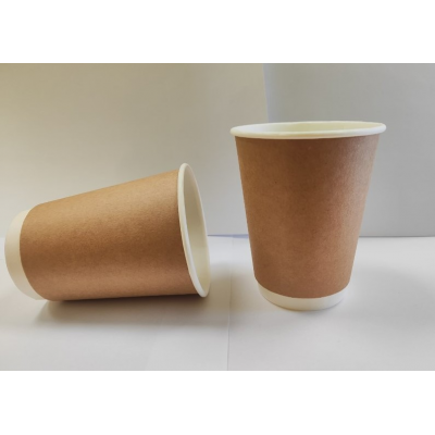 Стакан бумажный 350 мл 2-слойный бурый-белый 25 штук Стакан бумажный 350 мл 2-слойный бурый-белый 25 штук