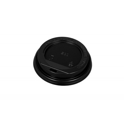 Кришка для паперових стаканчиків 350 мл чорна діаметр 90 мм Кришка для паперових стаканчиків 350 мл чорна діаметр 90 мм