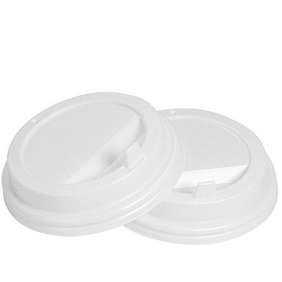 Кришка для паперових стаканчиків 350 мл біла діаметр 90 мм 50 штук Кришка для паперових стаканчиків 350 мл біла діаметр 90 мм 50 штук