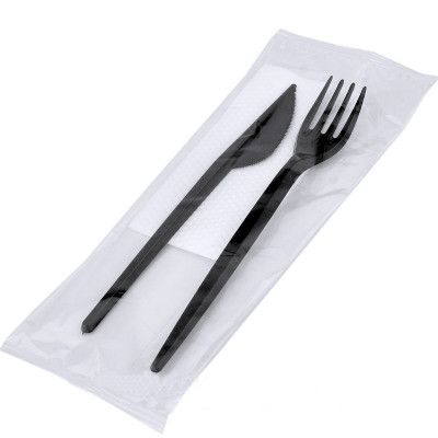 Набор одноразовой посуды черный (В/Н/С) 3924/ АND Набор одноразовой посуды черный (В/Н/С) 3924/ АND