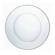 Тарілка 220 мм 1 секція PS біла 100 штук
