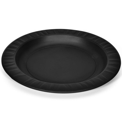 Тарелка 220 мм 1 секция PS черная 10 гр 50 штук Тарелка 220 мм 1 секция PS черная 10 гр 50 штук