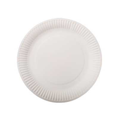 Тарілка картон кругла біла 23 см 50 штук Тарілка картон кругла біла 23 см 50 штук