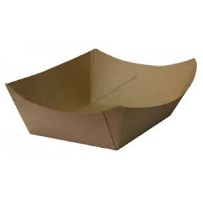 Тарелка лодочка крафт (средняя) без ламинации Тарелка лодочка крафт (средняя) без ламинации