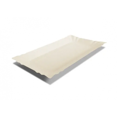 Тарілка картонна прямокутна біла 14x20 см 100 штук Тарілка картонна прямокутна біла 14x20 см 100 штук