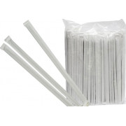 Трубочка паперова в індивідуальній упаковці МИКС 20 см 5 мм 50 штук