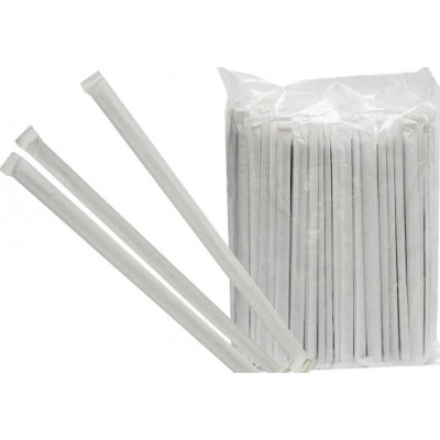 Трубочка бумажная в индивидуальной упаковке МИКС 20 см 5 мм 50 штук Трубочка бумажная в индивидуальной упаковке МИКС 20 см 5 мм 50 штук