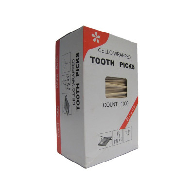 Зубочистки в целофані без ментолу (1000 штук) Зубочистки в целофані без ментолу (1000 штук)