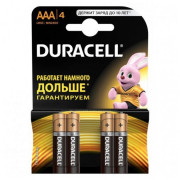 Батарейки мизинчиковые Duracell ААА LR03 1.5V MN2400 1X4 штуки