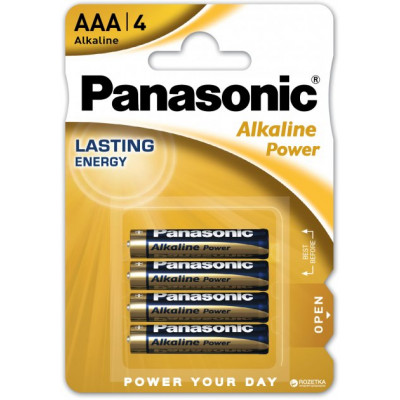 Батарейка Panasonic Alkaline Power лужна ААА блістер 4 штуки Батарейка Panasonic Alkaline Power лужна ААА блістер 4 штуки