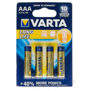 Батарейка VARTA LONGLIFE AAA Alkaline блістер 4 штук