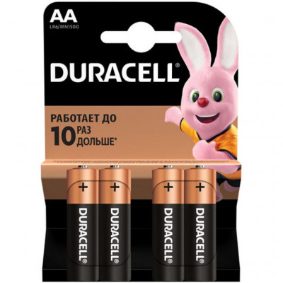 Батарейки пальчикові DURACELL LR06 MN1500 1x4 штуки Батарейки пальчикові DURACELL LR06 MN1500 1x4 штуки
