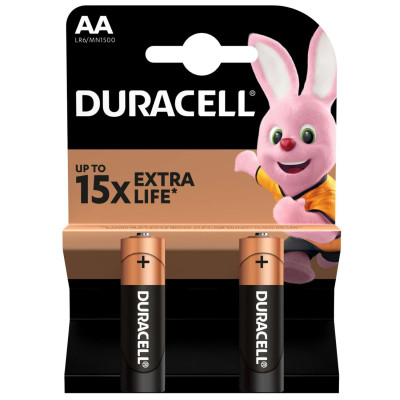 Батарейка DURACELL LR06 MN1500 AA 1Х2 штук блистер Батарейка DURACELL LR06 MN1500 AA 1Х2 штук блистер