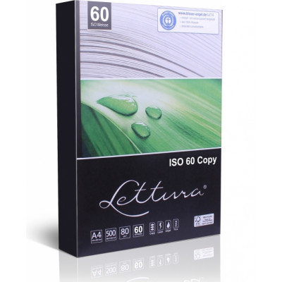 Бумага A4 80г/м2 Lettura ISO60 Ecology Paper 500 листов Бумага A4 80г/м2 Lettura ISO60 Ecology Paper 500 листов