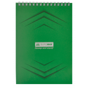 Блокнот на пружині зверху , А-5, 48 арк, "Monochrome" JOBMAX, клітинка, картонна обкладинка, зелени