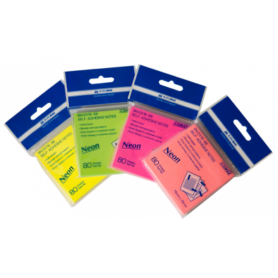 Блок для нотаток NEON 76х76 мм 80 аркушів асорті Блок для нотаток NEON 76х76 мм 80 аркушів асорті