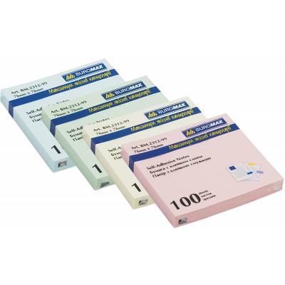Блок для нотаток Buromax 76х76 мм 100 аркушів асорті Блок для нотаток Buromax 76х76 мм 100 аркушів асорті