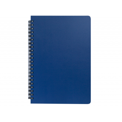 Книжка записна на пружині OFFICE А5 96 аркушів клітинка пластикова обкладинка синя Buromax Книжка записна на пружині OFFICE А5 96 аркушів клітинка пластикова обкладинка синя Buromax
