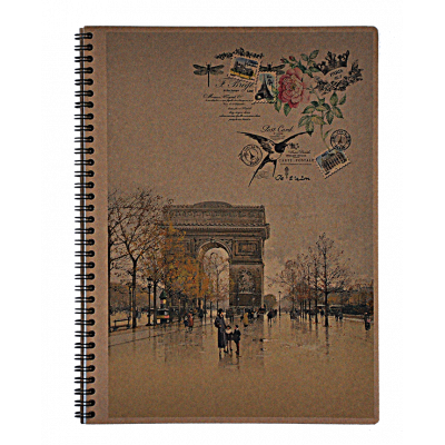 Зошит на пружині Buromax KRAFT А4 96 аркушів клітинка перфорація і отвір для архівації Зошит на пружині Buromax KRAFT А4 96 аркушів клітинка перфорація і отвір для архівації