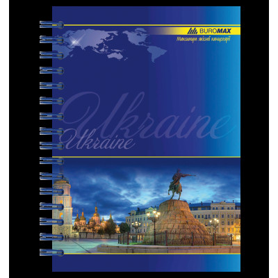 Зошит для нотаток в клітинку А6 з твердою ламінованою обкладинкою MY COUNTRY 96 аркушів Buromax Зошит для нотаток в клітинку А6 з твердою ламінованою обкладинкою MY COUNTRY 96 аркушів Buromax