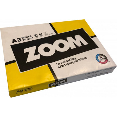 Папір Zoom 80 г/м2 А3 500 аркушів білий Папір Zoom 80 г/м2 А3 500 аркушів білий