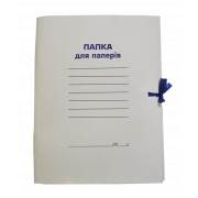 Папка Buromax на завязках А4, картон 0,41мм цільнокроєна