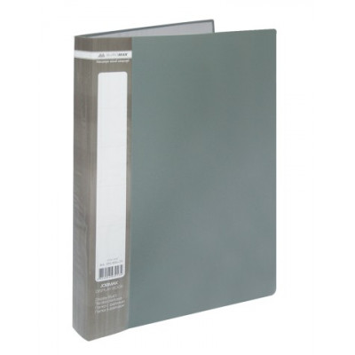 Папка пластиковая с 60 файлами Buromax JOBMAX А4 серый Папка пластиковая с 60 файлами Buromax JOBMAX А4 серый