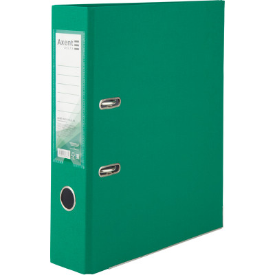 Папка-регистратор односторонняя А4 75 миллиметров собранная зеленая Axent Папка-регистратор односторонняя А4 75 миллиметров собранная зеленая Axent
