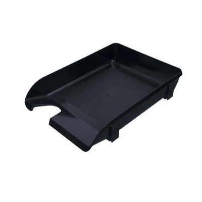 Лоток для паперів горизонтальний Economix пластик чорний Лоток для паперів горизонтальний Economix пластик чорний
