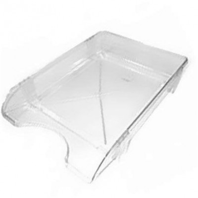 Лоток для бумаг горизонтальный пластиковый прозрачный Лоток для бумаг горизонтальный пластиковый прозрачный