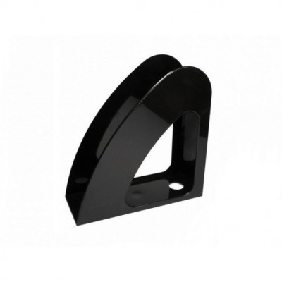 Лоток пластиковий для паперу вертикальний Веселка JOBMAX чорний Лоток пластиковий для паперу вертикальний Веселка JOBMAX чорний