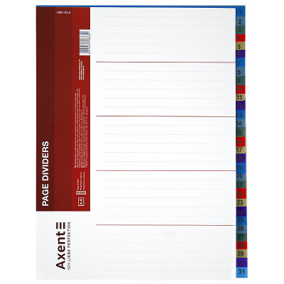 Разделитель страниц 1-31 цветной Разделитель страниц 1-31 цветной