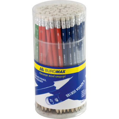 Карандаш графитовый Buromax НВ с ластиком Карандаш графитовый Buromax НВ с ластиком