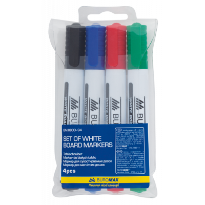 Комплект из 4 маркеров для магнитных досок Buromax (Im) Комплект из 4 маркеров для магнитных досок Buromax (Im)