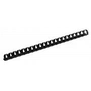 Пластикова пружина для палітурки BUROMAX А4 500 аркушів овальна чорна