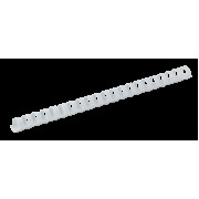 Пластикова пружина BUROMAX для палітурки А4 340 аркушів кругла біла по 50 штук в упаковці