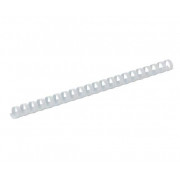 Пластикова пружина BUROMAX для палітурки А4 340 аркушів кругла біла по 50 штук в упаковці