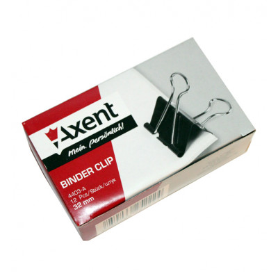 Биндер AXENT 32 мм 12 штук Биндер AXENT 32 мм 12 штук