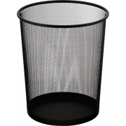 Корзина для бумаг круглая 295x238x345 мм, металлическая, черная Buromax (Im)
