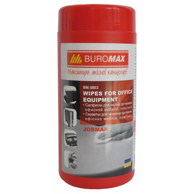 Салфетки для очистки оргтехники пластика офисной мебели JOBMAX Buromax Салфетки для очистки оргтехники пластика офисной мебели JOBMAX Buromax