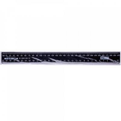 Лінійка пластикова 30см JOBMAX чорна Лінійка пластикова 30см JOBMAX чорна