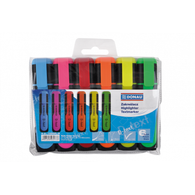 Комплект текст-маркерів "D-Text" 6 кольорів Donau Комплект текст-маркерів "D-Text" 6 кольорів Donau