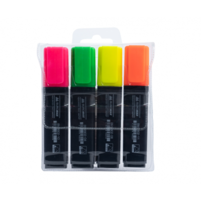 Набір з 4х текст-маркерів JOBMAX, 1-5 мм, водна основа Набір з 4х текст-маркерів JOBMAX, 1-5 мм, водна основа