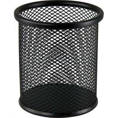 Підставка для ручок кругла 80х80х97мм, металева чорна Підставка для ручок кругла 80х80х97мм, металева чорна