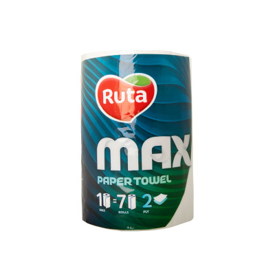 Рушник паперовий двошаровий Ruta MAX 1 рулон в пачці Рушник паперовий двошаровий Ruta MAX 1 рулон в пачці